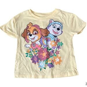Toddler Girl Paw Patrol Skye Everette Floral Yellow Short Sleeve Tee 3T